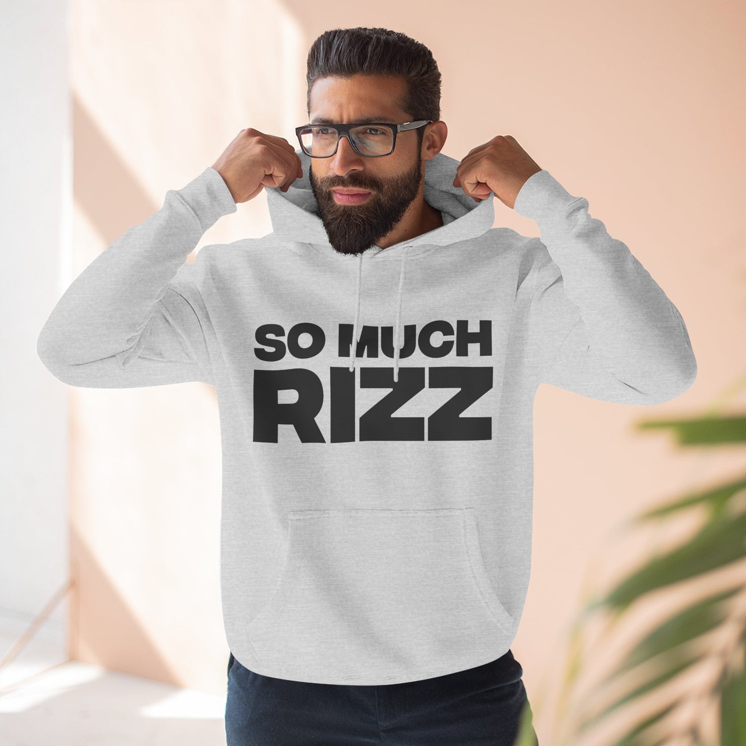 "So Much Rizz" Hoodie — Bold Text Streetwear Pullover for Trendsetters