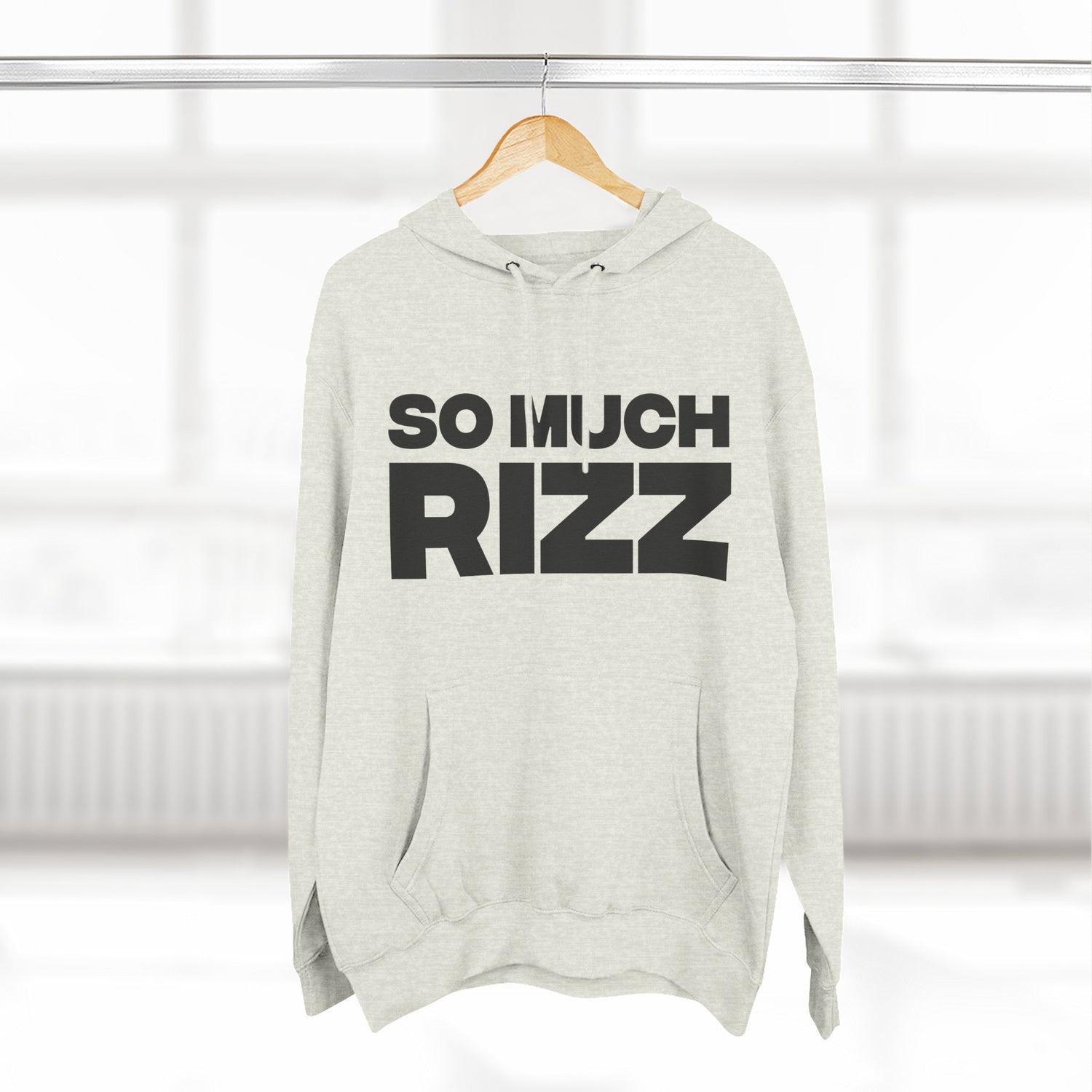 "So Much Rizz" Hoodie — Bold Text Streetwear Pullover for Trendsetters