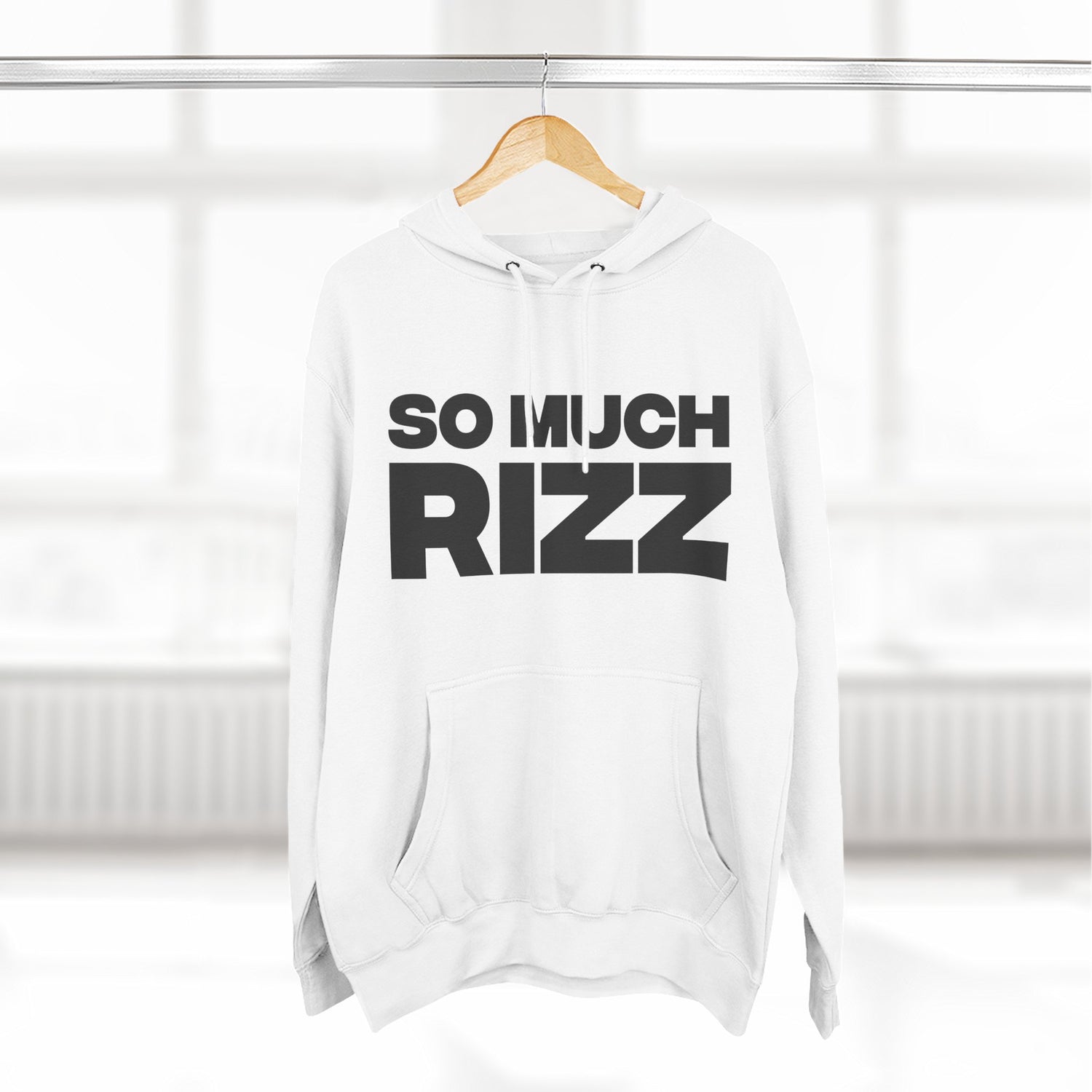 "So Much Rizz" Hoodie — Bold Text Streetwear Pullover for Trendsetters