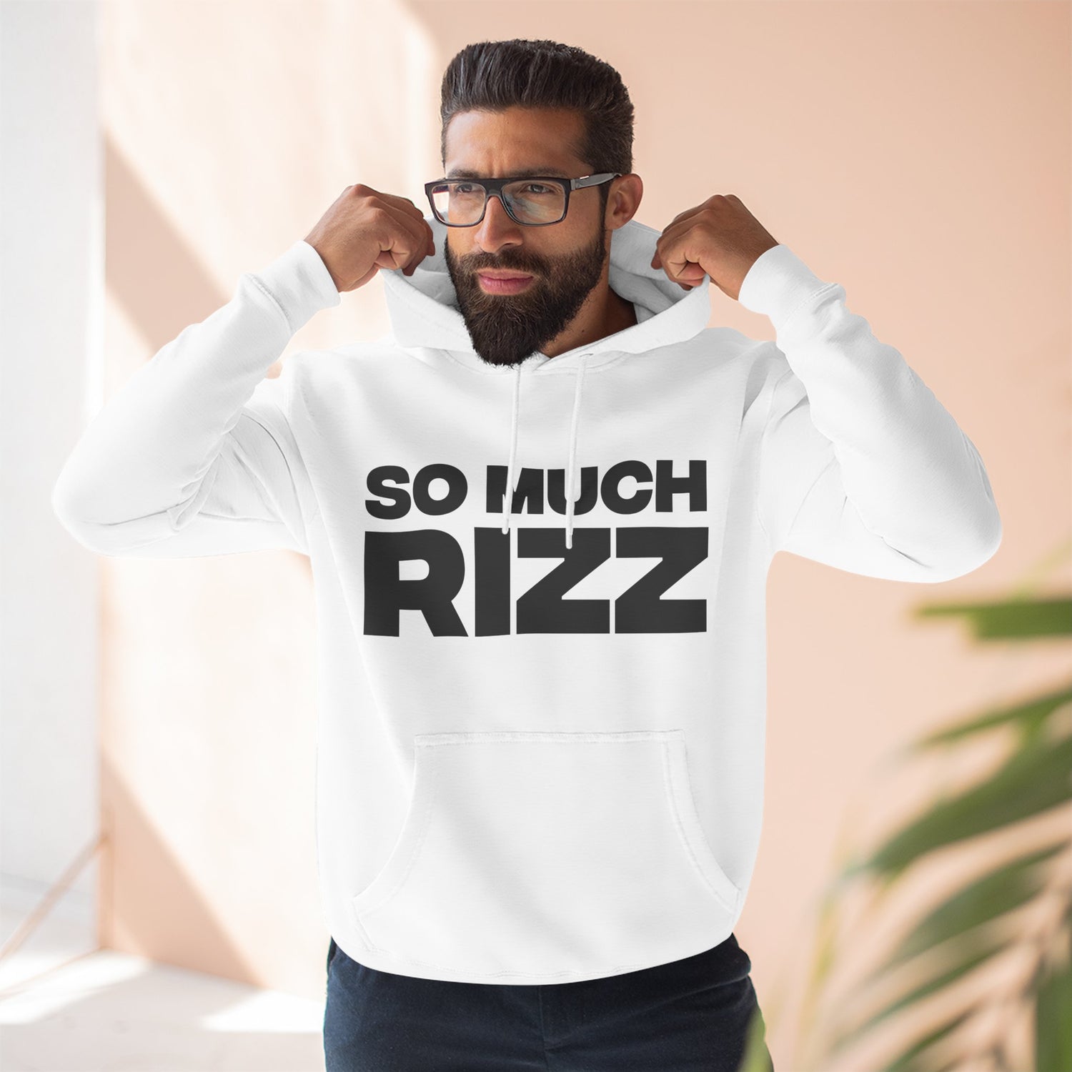 "So Much Rizz" Hoodie — Bold Text Streetwear Pullover for Trendsetters