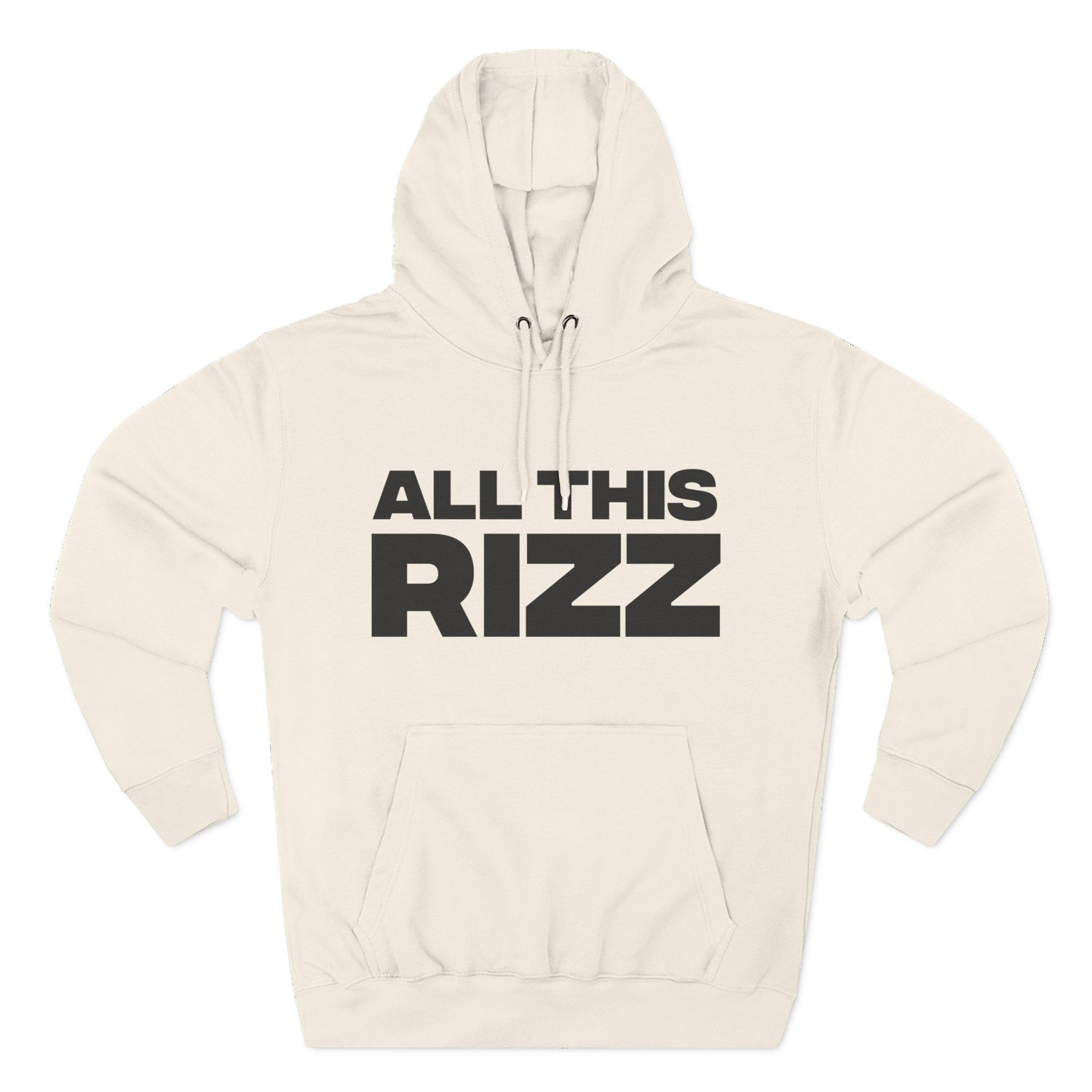 "All This Rizz" Hoodie — Bold Text Streetwear Pullover for Trendsetters
