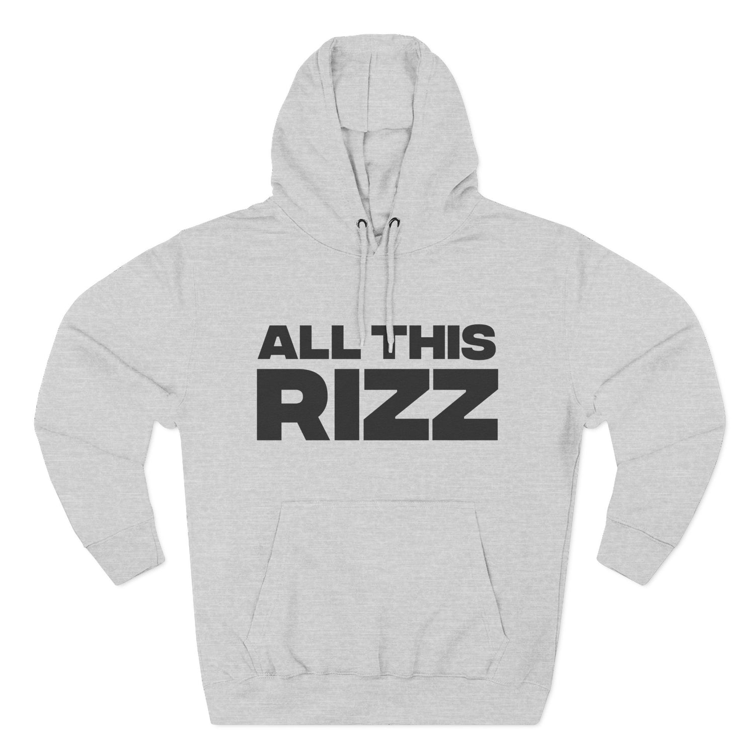 "All This Rizz" Hoodie — Bold Text Streetwear Pullover for Trendsetters
