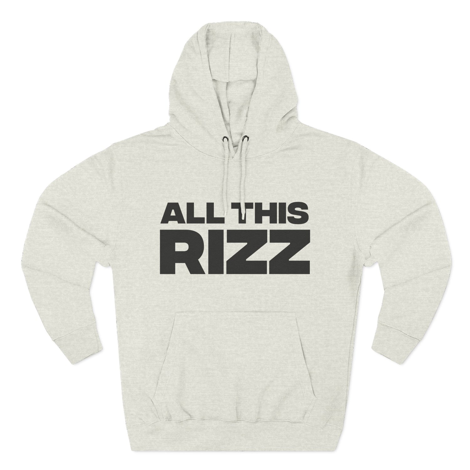 "All This Rizz" Hoodie — Bold Text Streetwear Pullover for Trendsetters