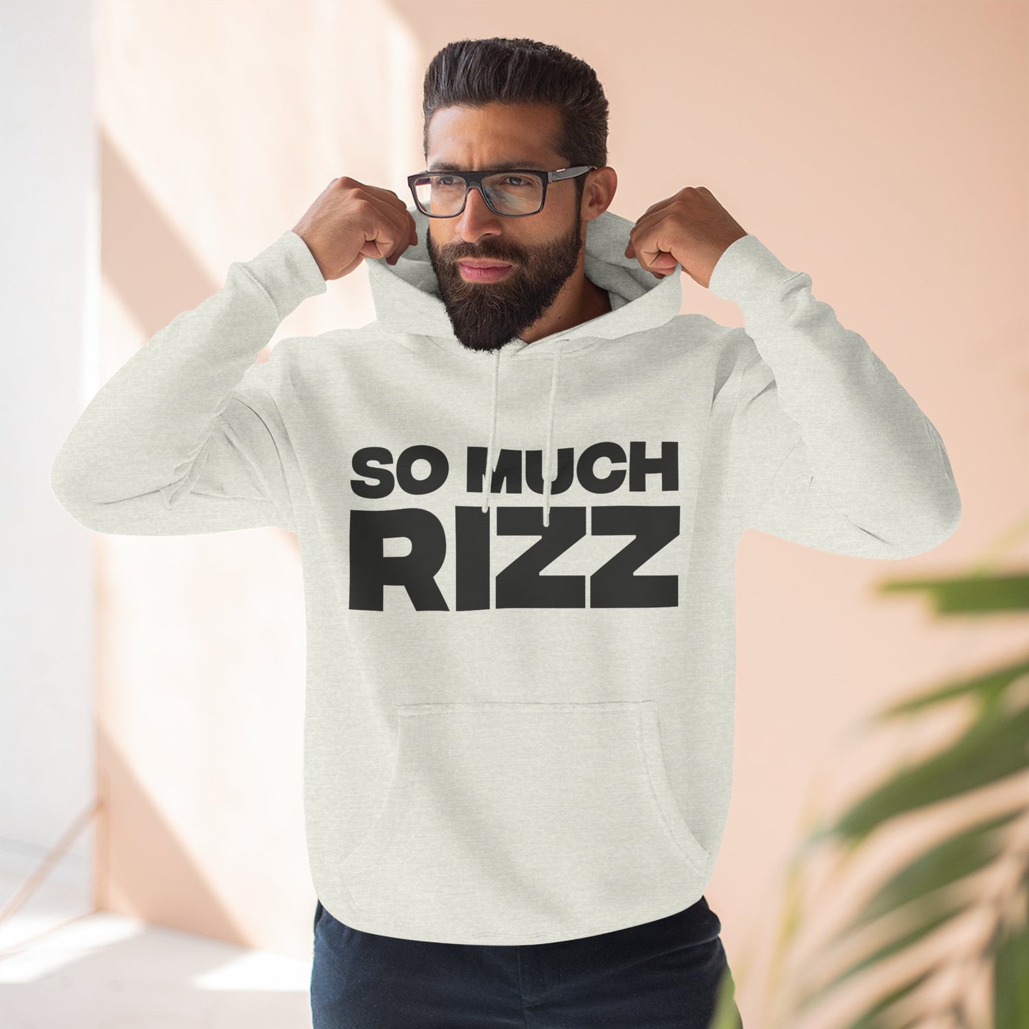 "So Much Rizz" Hoodie — Bold Text Streetwear Pullover for Trendsetters