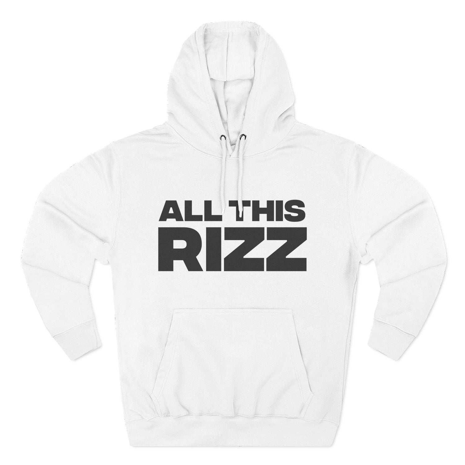"All This Rizz" Hoodie — Bold Text Streetwear Pullover for Trendsetters