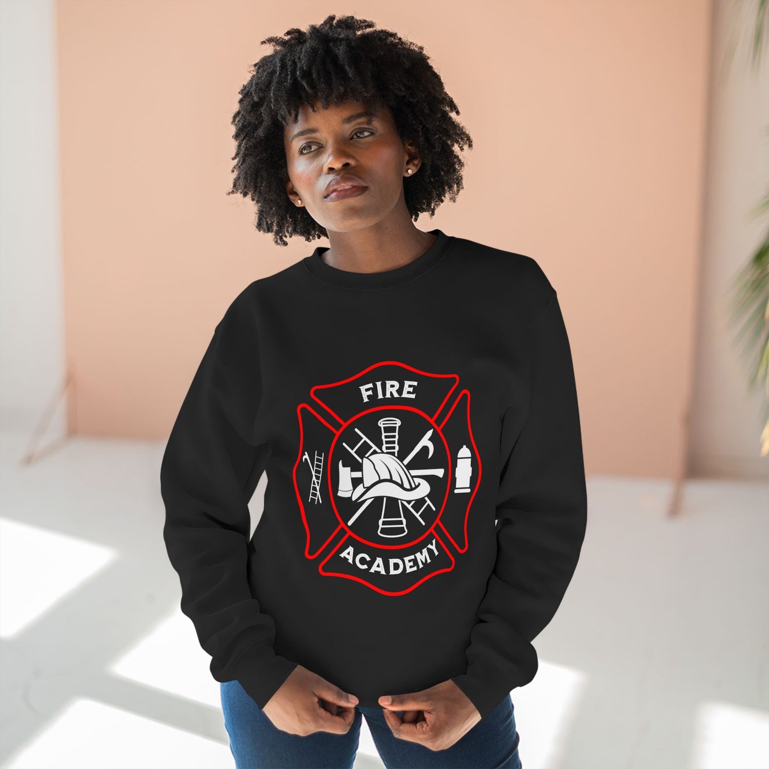 Fire Academy Graduation Sweatshirt — Probie to Chief (plus "Mom") Rank List Crewneck