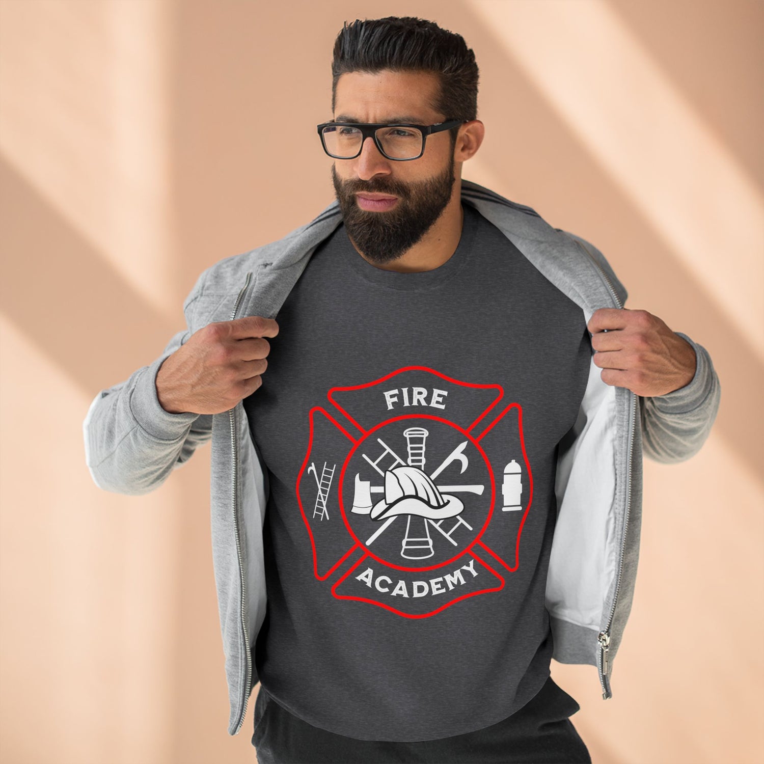 Fire Academy Graduation Sweatshirt — Probie to Chief (plus "Mom") Rank List Crewneck