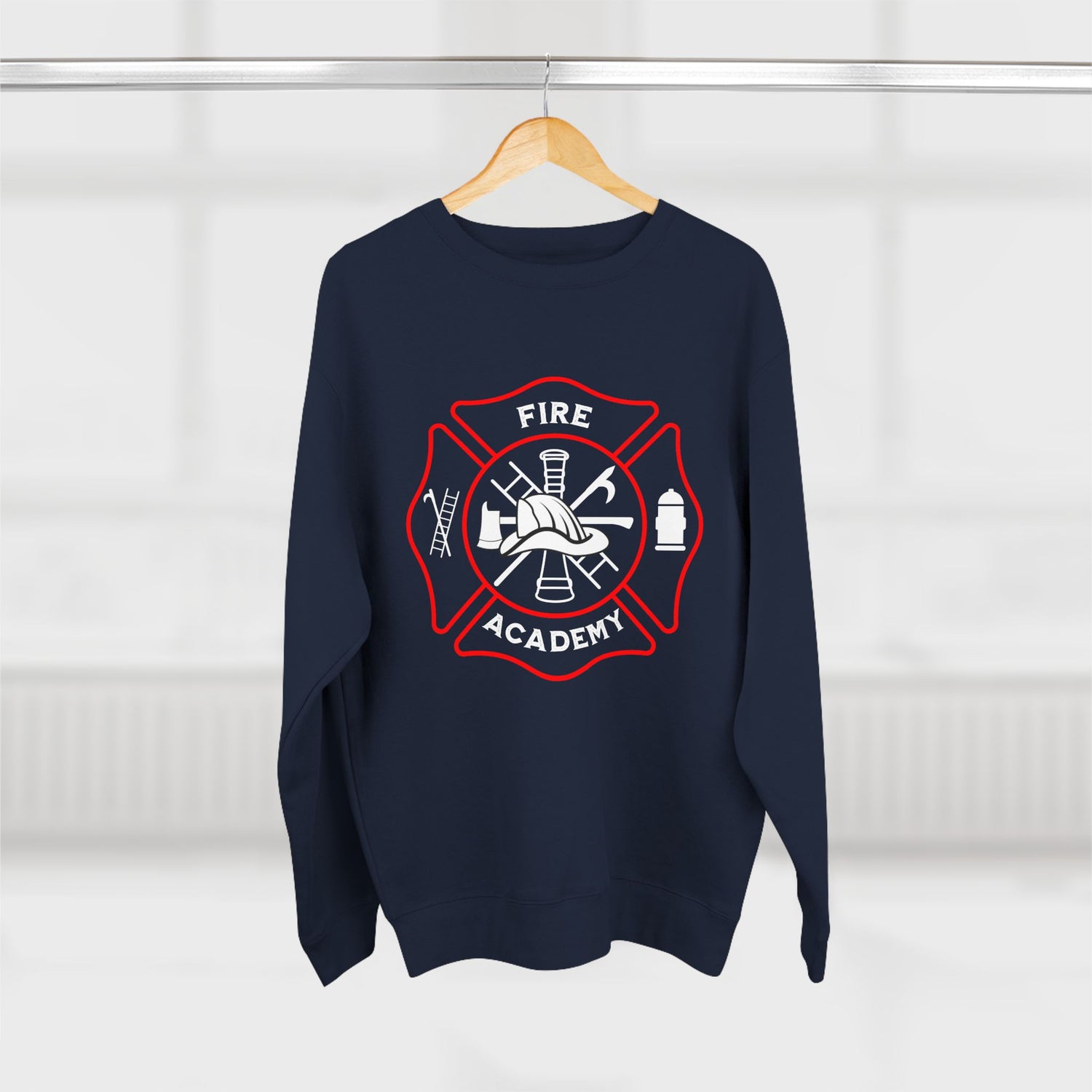 Fire Academy Graduation Sweatshirt — Probie to Chief (plus "Mom") Rank List Crewneck