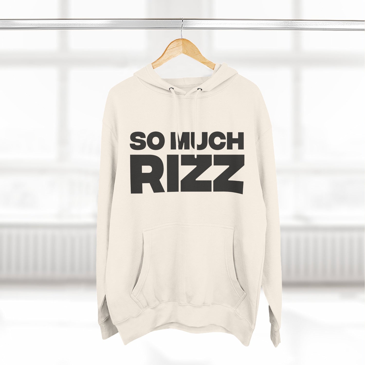 "So Much Rizz" Hoodie — Bold Text Streetwear Pullover for Trendsetters