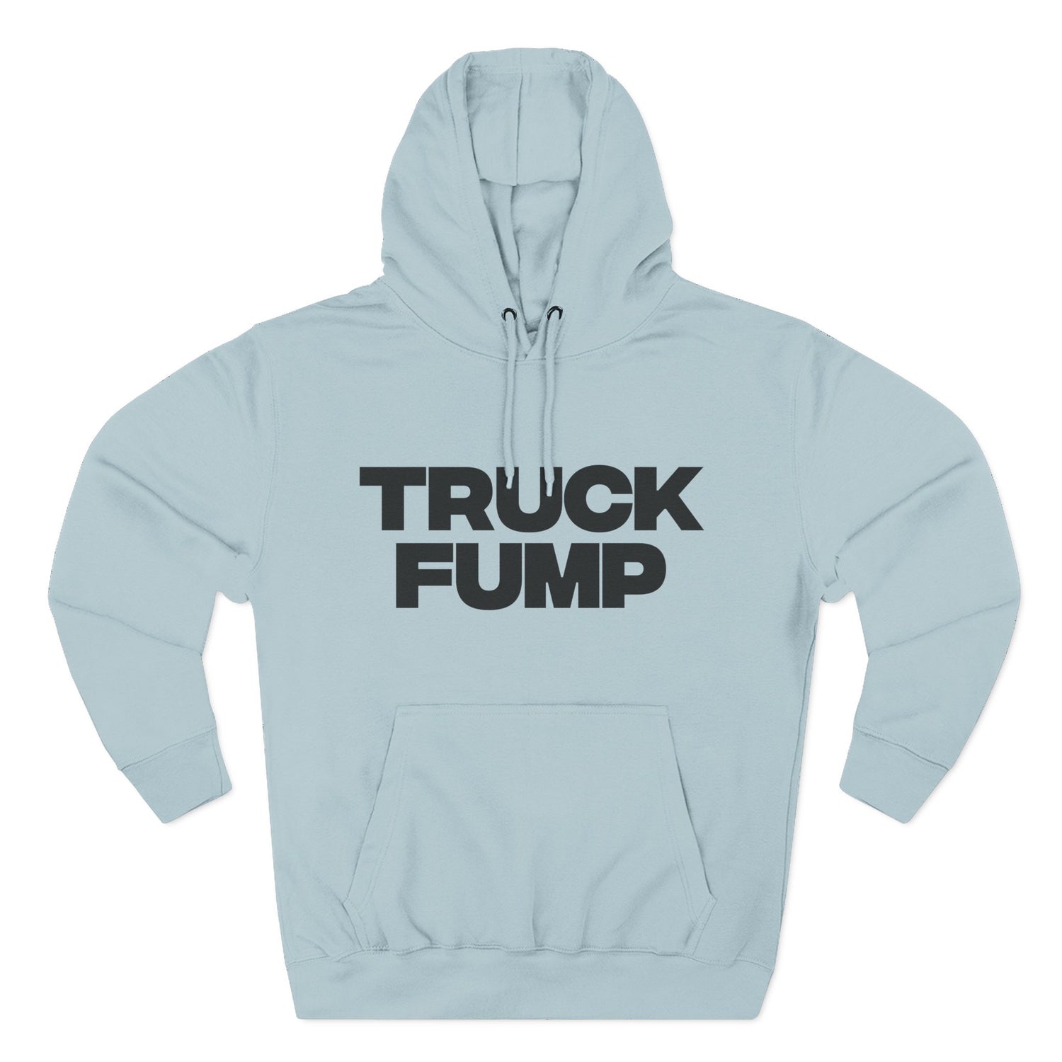 "Truck Fump" Hoodie — Bold Text Political Satire Streetwear Pullover for Trendsetters