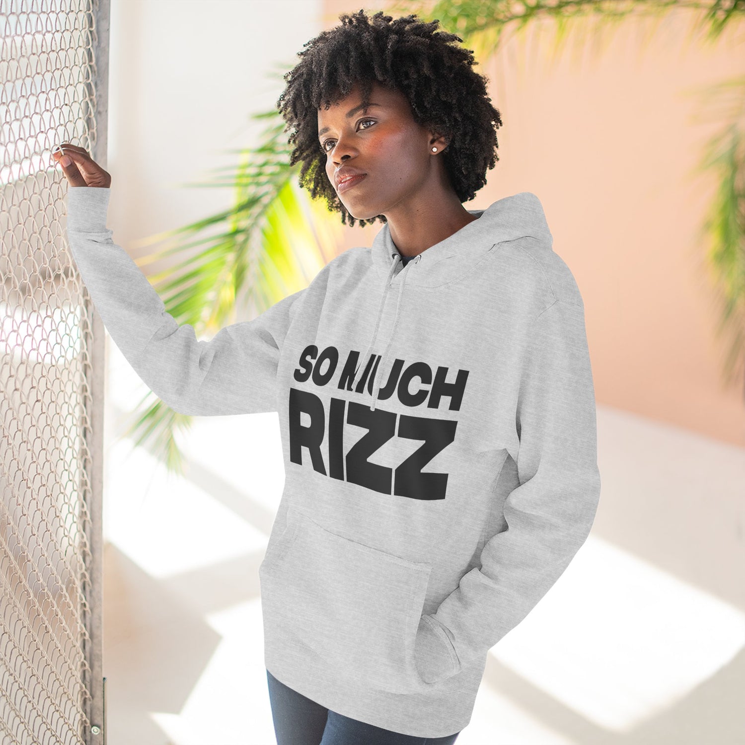 "So Much Rizz" Hoodie — Bold Text Streetwear Pullover for Trendsetters