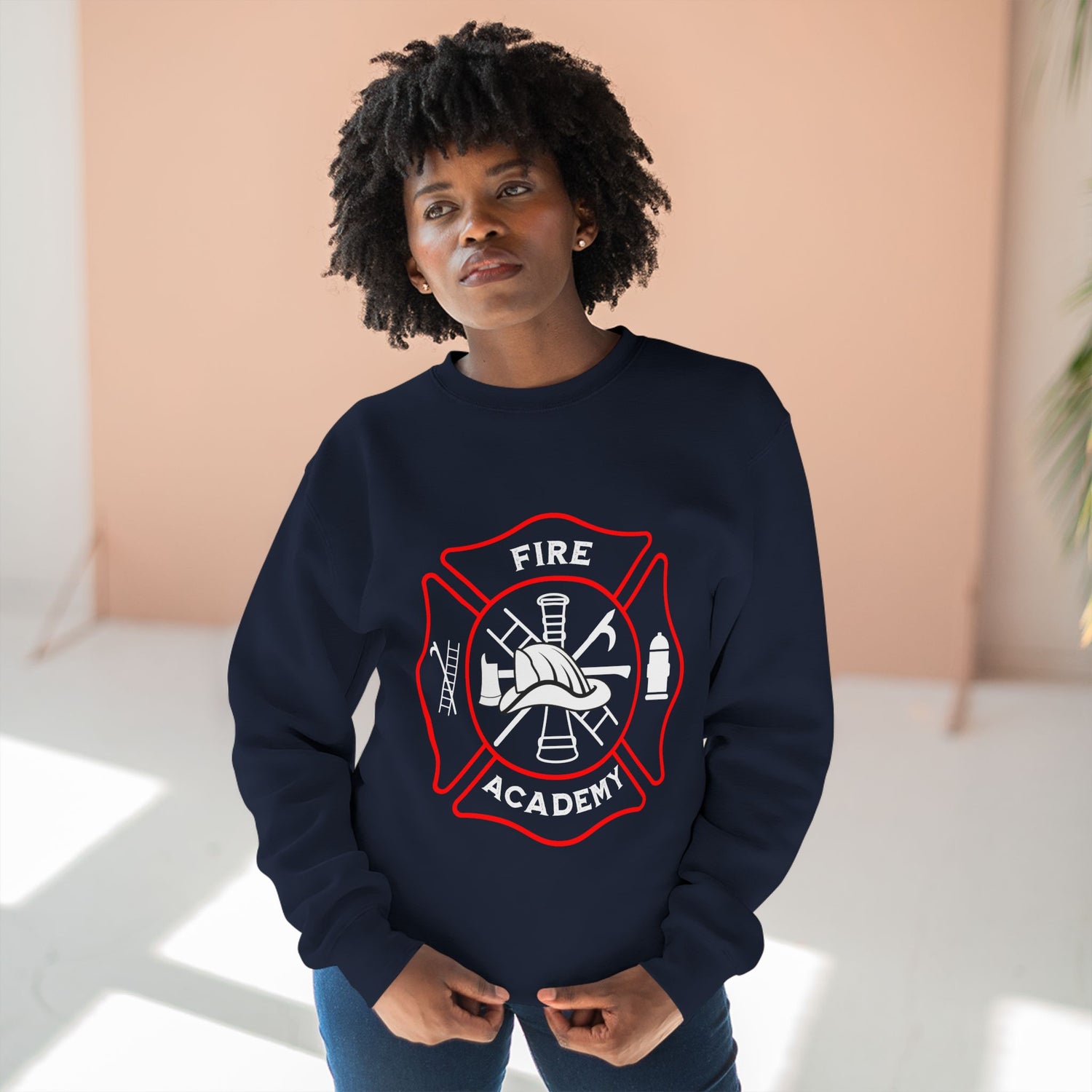 Fire Academy Graduation Sweatshirt — Probie to Chief (plus "Mom") Rank List Crewneck