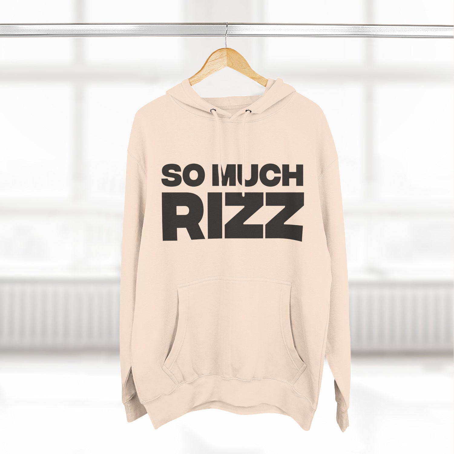 "So Much Rizz" Hoodie — Bold Text Streetwear Pullover for Trendsetters