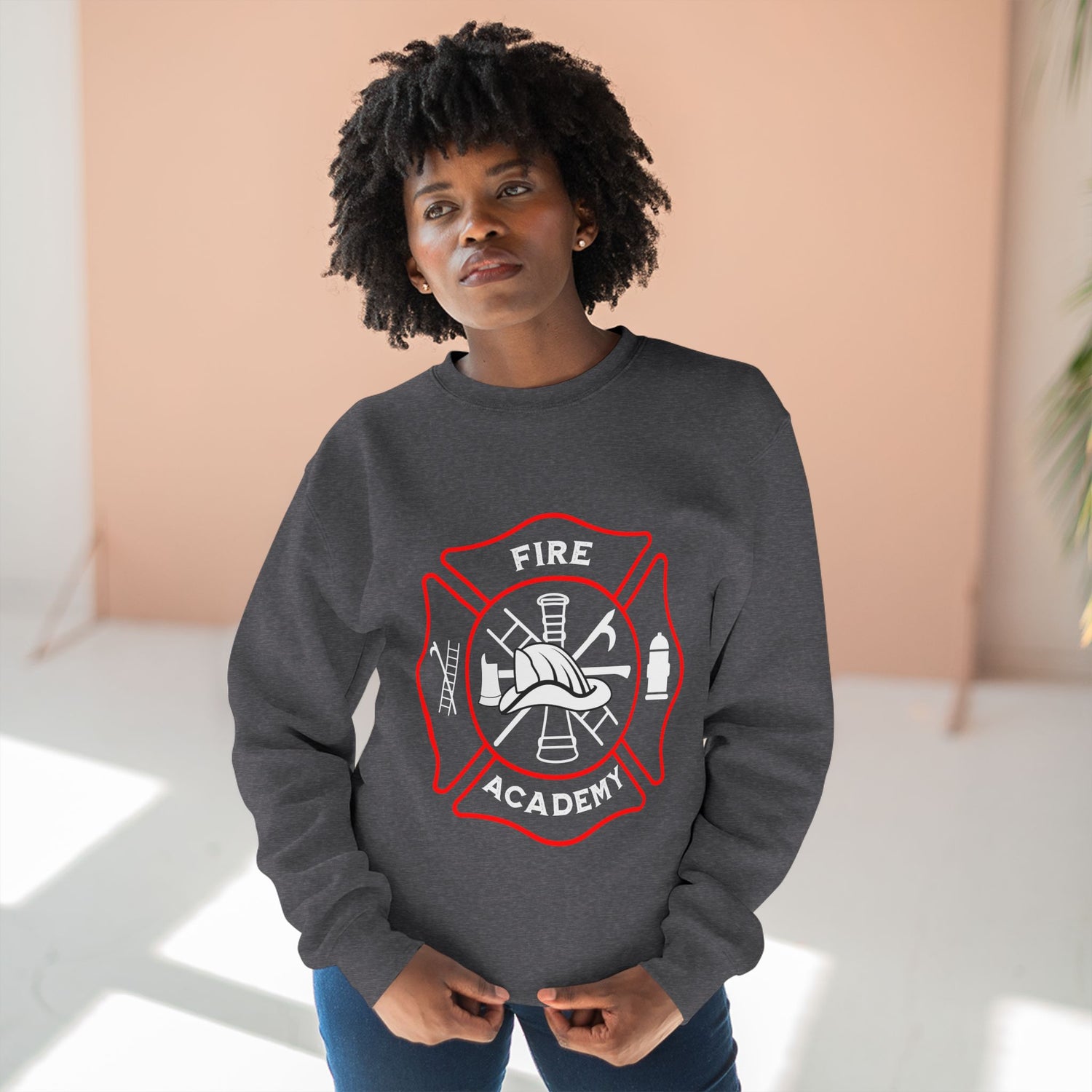 Fire Academy Graduation Sweatshirt — Probie to Chief (plus "Mom") Rank List Crewneck